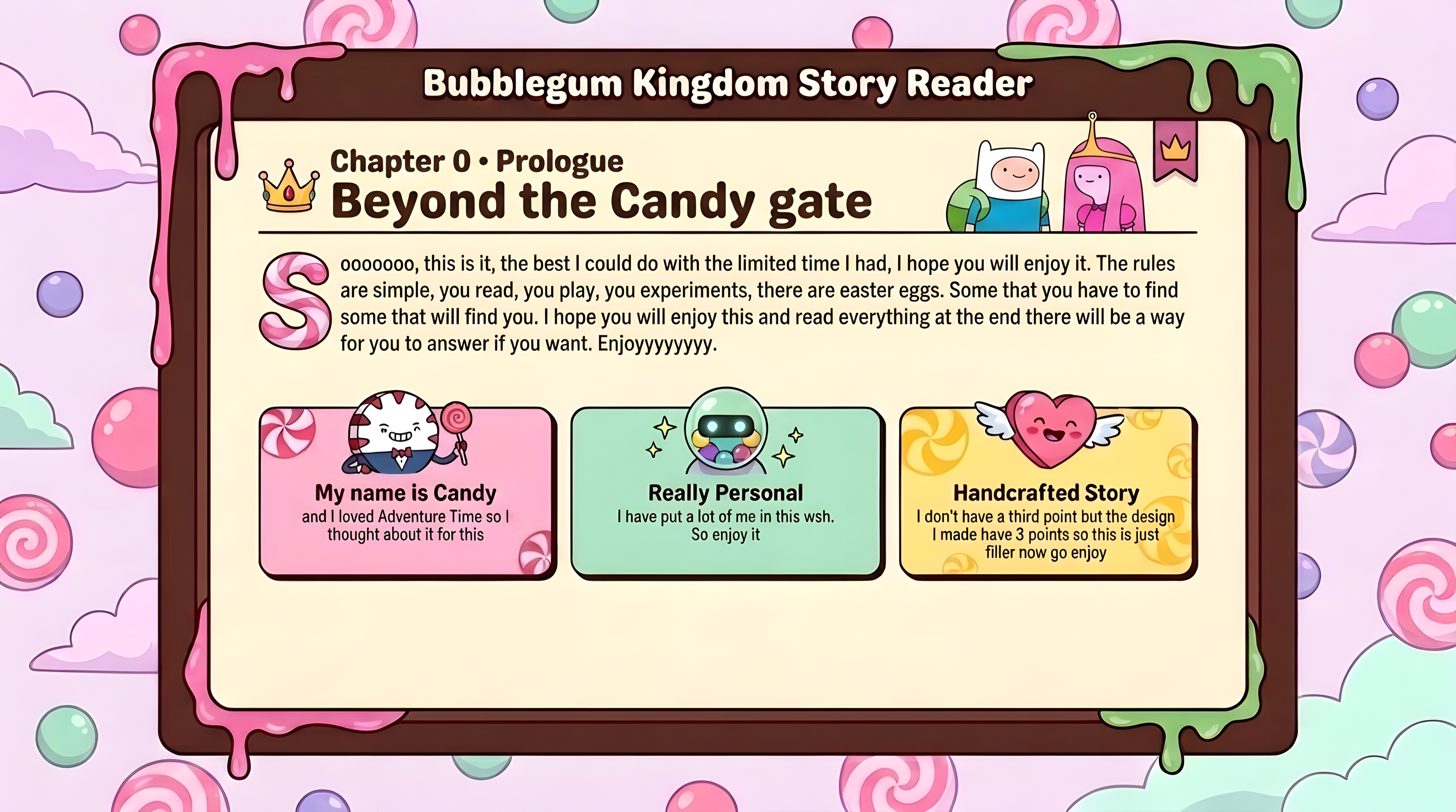 Chapter 0 — Beyond the Candy gate